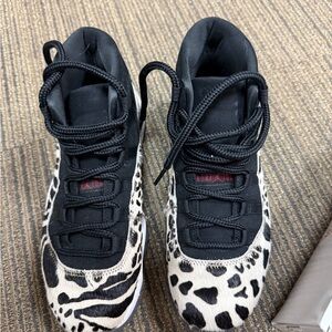 Jordan Black and White Athletic Shoes